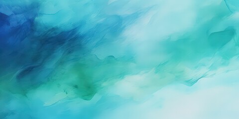 Wall Mural - Abstract Watercolor Background with Blue and Green Hues