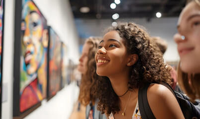 Wall Mural - Teenagers doing holiday activities happily and having fun