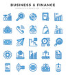 © Icon - Set of Two Color Business & Finance Icons. Two Color art icon. Vector illustration