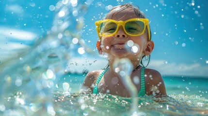 Sticker - The child with yellow sunglasses