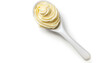 © Oleksiy - Spoon with tasty mayonnaise isolated on white, top view