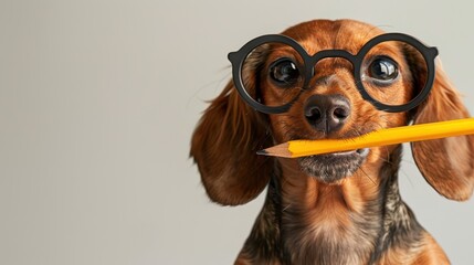 Canvas Print - The Dog with Glasses