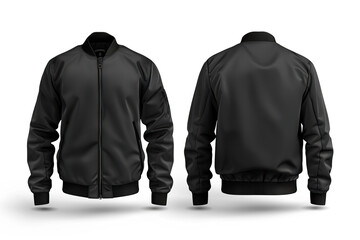 Black jacket for men, blank template, generative ai image.
