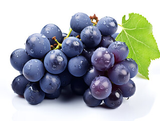 Wall Mural - Awesome Bunch of grapes on white background