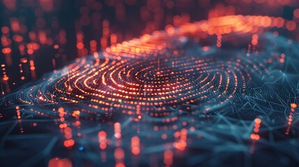 Poster - A digital fingerprint, representing identity and security