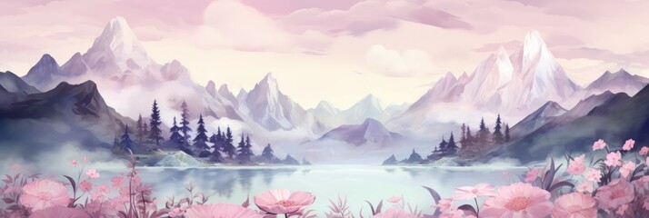 Wall Mural - Nature Scenery Material Structure Background - Generative AI