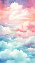 Wall Mural - Clouds Material Structure Background - Generative AI