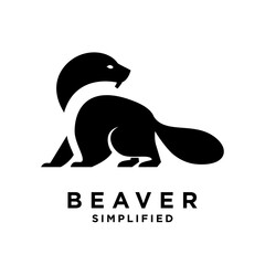 Wall Mural - Beaver Logo icon design illustration template