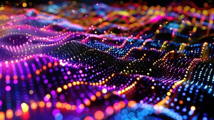 Poster - Abstract representation of big data with interconnected dots and lines.