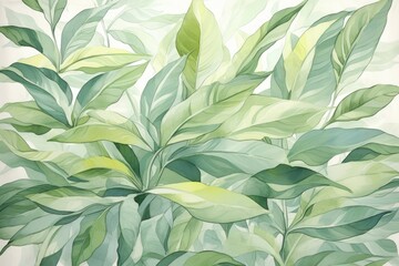 Canvas Print - Leaves Material Structure Background - Generative AI