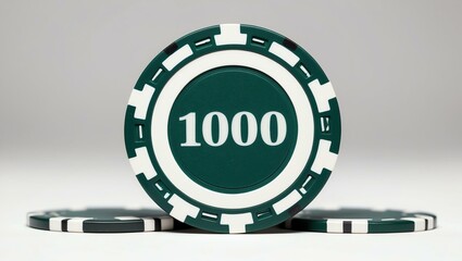 Wall Mural - create an image of a single green dollar poker chi background