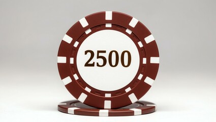 create an image of a single brown dollar poker ch background