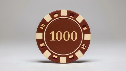 Wall Mural - create an image of a single brown dollar poker chi background