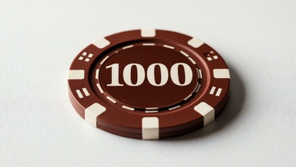 Wall Mural - create an image of a single brown dollar poker chi background