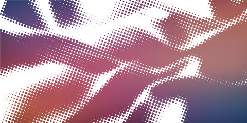 Wall Mural - Abstract halftone flowing wavy gradient dots shape isolated on transparent background.