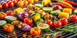 © sompon - Assortment of fresh healthy vegetables being grilled on a BBQ, grilling, veggies, cooking, barbecue, outdoor