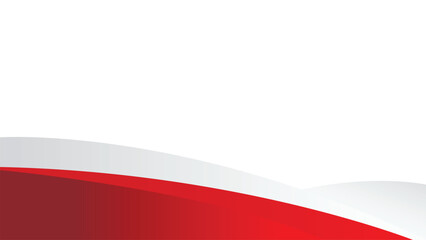 Wall Mural - modern abstract red curve on a white background, copy space. vector illustration