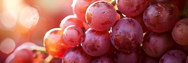 Closeup of Red Grapes Photo