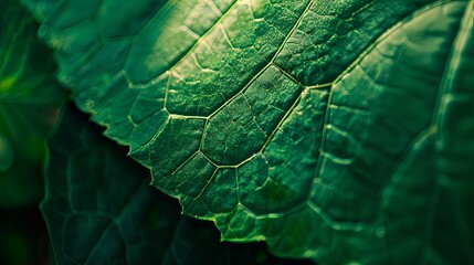 Abstract natural floral Green tropical plant close-up background