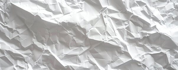 Wall Mural - close-up of a background made of crumpled white paper, abstract, copy space