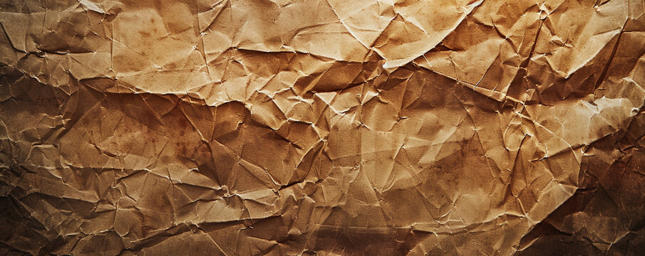 Compose an HD photograph that showcases the raw and rugged charm of a blank brown paper poster texture, inviting tactile exploration.