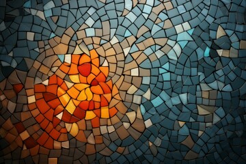 Mosaic Material Structure Background - Generative AI