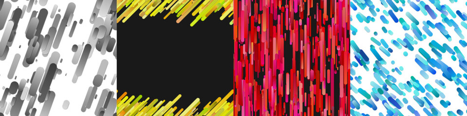 Poster - Seamless gradient stripe background set