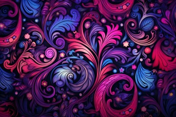 Paisley Material Structure Background - Generative AI