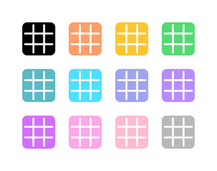 Wall Mural - Editable 3x3 grid vector icon. Part of a big icon set family. Perfect for web and app interfaces, presentations, infographics, etc