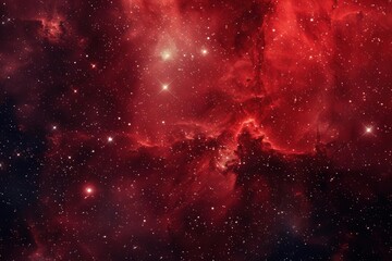 fiery nebula. striking red galaxy background concept