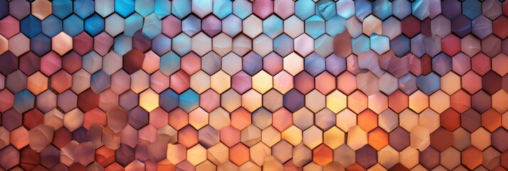 Mosaic Tiles Material Structure Background - Generative AI