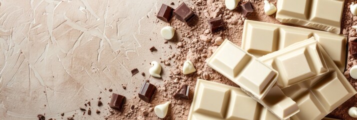 Wall Mural - national white chocolate day with space area for text 