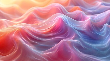 Wall Mural - Soft, pastel-colored abstract background with smooth gradients and gentle curves.