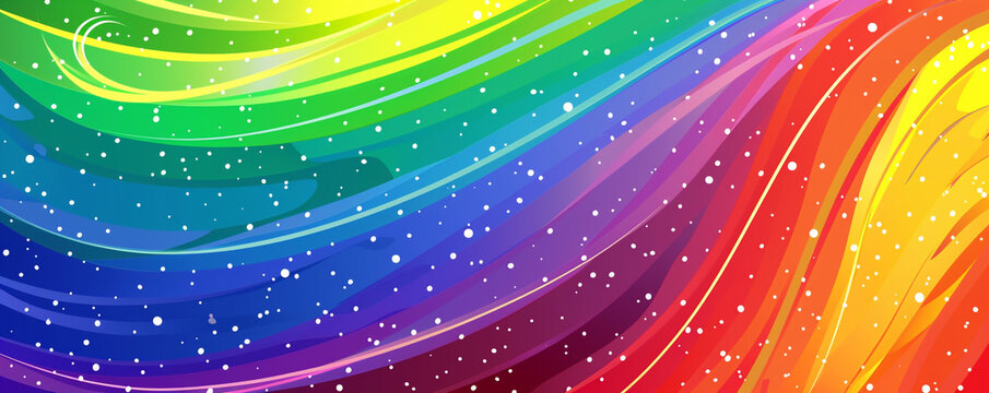 Fun rainbow-colored abstract backdrop illustration in vector form