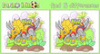 © fargon - cute robot dinosaur, find five differences