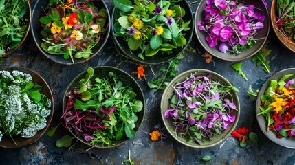 colorful salads bursting with an array of wild beach greens including tangy sea purslane crisp sea b