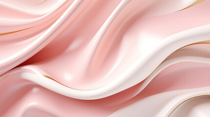 Wall Mural - Luxury pale pink with gold liquid background, fluid splash, swirl on white. Luxury golden flow. luxus gold background dynamic flow wave 3d, generative ai