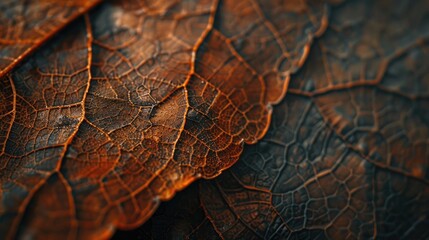 Poster - Close up shot of a tree leaf as a background image