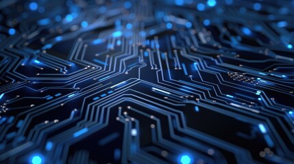 Poster - Detailed view of computer circuit board components and wires
