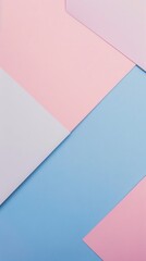 Canvas Print - A minimalist art piece showcasing pastel-colored geometric shapes arranged in soft, layered angles, creating a soothing and modern aesthetic.