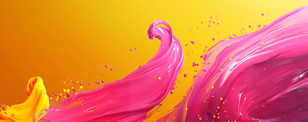 Fototapete - with a magenta and yellow abstract background