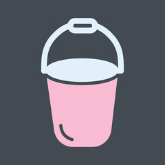 Sticker - Bucket Vector Icon