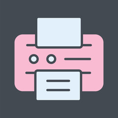 Sticker - Printer Vector Icon