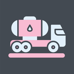 Wall Mural - Tank Truck Vector Icon