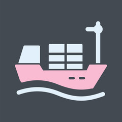 Wall Mural - Cargo Ship I Vector Icon