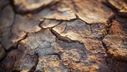 Poster -  Close-up Texture of Weathered Wood with Rust Patches, Abstract Art Background