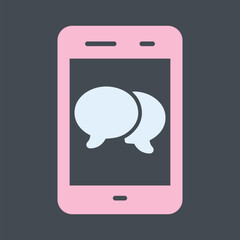 Sticker - Double Message Bubble Vector Icon