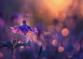  Vivid Sunset Flower Field with Macro Blur