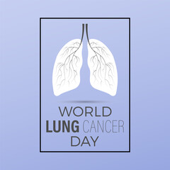 Wall Mural - World lung cancer day vector concept for banner, poster, background template design.