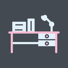 Wall Mural - Desk Vector Icon